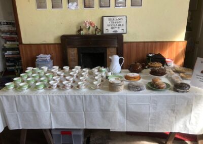 Tea, coffee and cake table