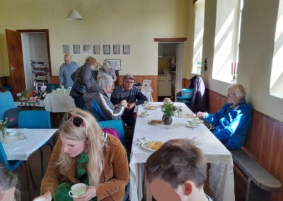 Having a coffee a cake