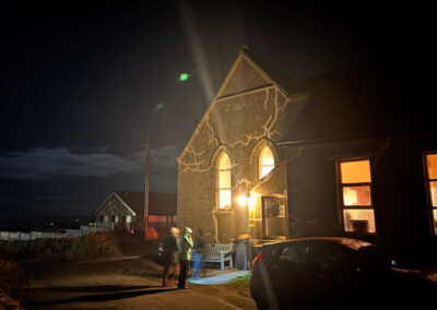 chapel at night