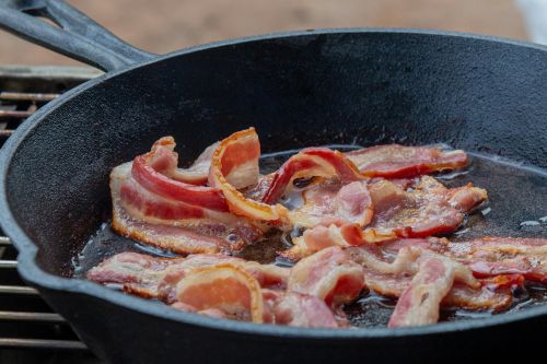 bacon in a pan